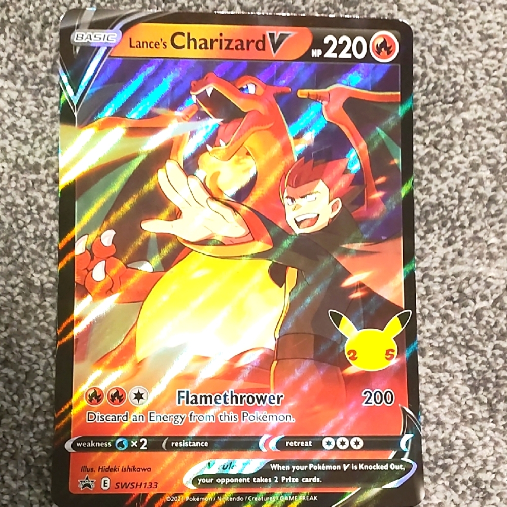 Jumbo Lance's Charizard V Pokémon Card
